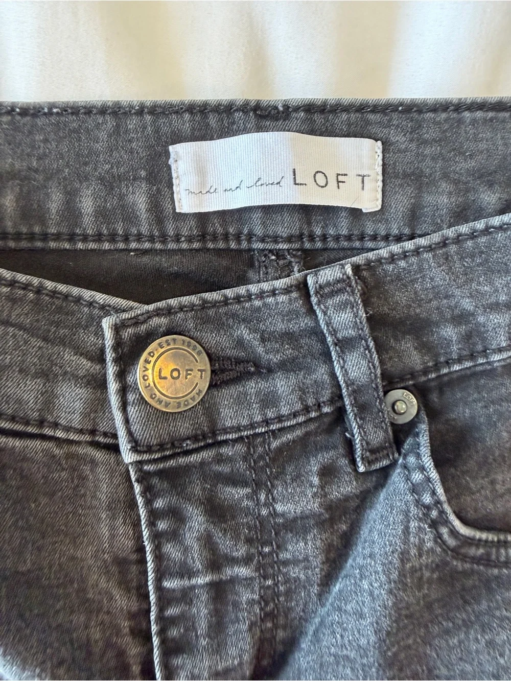 Loft Skinny Stretch Black Jean Size 25/0